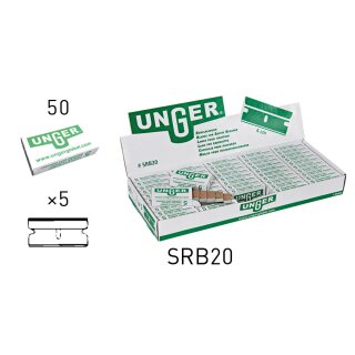 Unger 1.5" / 4cm Safety Scraper Replacement Blades No. 9  (Case of 250)