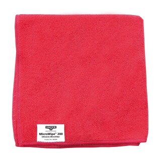 Unger MicroWipe 200 UltraLite Microfiber Cleaning Cloth 16" x 16" / 40cm x 40cm Red