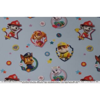 Cotton Jersey Fabric Paw Patrol Digital Print light blue